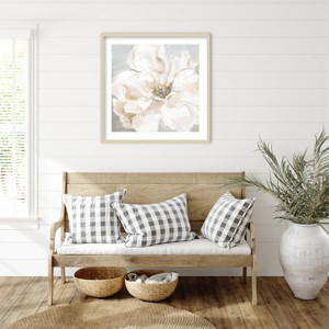 Amanti Art Large White Floral I by Alex Black Framed Wall Art Print - 1 of 4