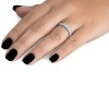 Pompeii3 1/4ct Vintage Three Stone Round Diamond Engagement Ring 14K White Gold - 4 of 4