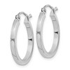 Black Bow Jewelry 2mm, Sterling Silver, Polished Square Hoops - 20mm (3/4 Inch) - 2 of 4