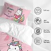 Boersma 3pieces Unicorn Watermelon Duvet Cover Set for Comforter Bedding Queen Size Pink - 3 of 4