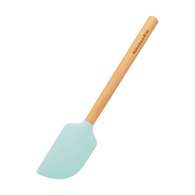 KitchenAid Bamboo Handle Scraper Spatula Ice Blue