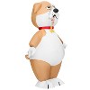 SYNCFUN Adults Inflatable Halloween Costumes, Full Body Bulldog Inflatable Costume, Brown Blow Up Puppy Costumes - 3 of 4