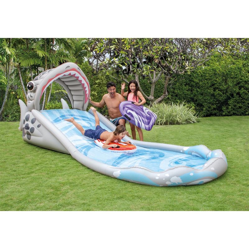 Intex Inflatable Surf 'N Slide Kids Home Outdoor Backyard Water Slide with 2 Surf Riders and Quick Fill 120 Volt Electric Air Pump, 4 of 7