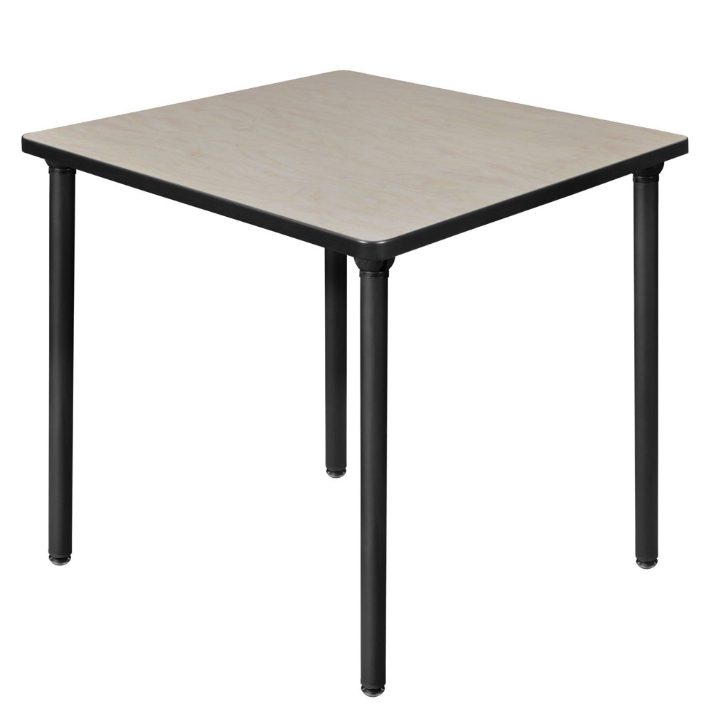 Photos - Dining Table 30" Small Kee Square Breakroom Table with Folding Legs Maple/Black - Regen