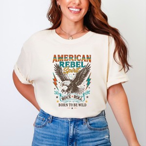 Simply Sage Market American Rebel Spirit Distressed Garment Dyed Tee - 1 of 4