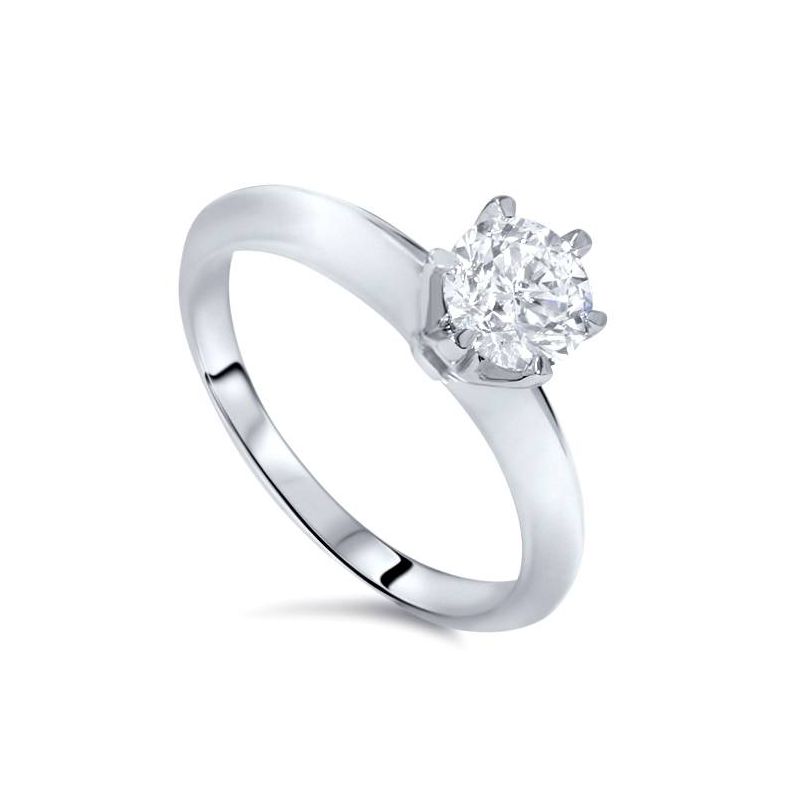 Pompeii3 1/2ct Diamond Solitaire Engagement Ring 14K White Gold, 2 of 6