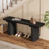 Lantine 47-Inch Entryway Bench, Wooden Shoe Bench with Thickened Legs, Modern Dining Seat, Narrow Hallway Foyer Seat for Dining Room, Bedroom - 2 of 4