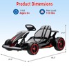 Jojoka 24V Go Kart for Kids Pedal Drift Kart with 2x150W Powerful Motors, Slow Start, Built-in Music - 2 of 4