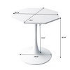 KTMBDW Modern Octagonal Coffee Table Space for Saving Living Room Small Tables, Side Table with MDF Top and Metal Base, Easy Assembly - 4 of 4