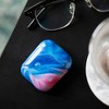 Insten Case Compatible with AirPods 1 & 2 - Glossy Marble Pattern Skin Cover, Space Blue Pink - 4 of 4