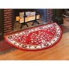 44" Long Minuteman International Oriental Half Round Hearth Rug Burgundy - ACHLA Designs: Wool, Flame Resistant, Indoor Use - 2 of 3