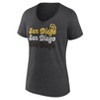 MLB San Diego Padres Women's Gray Short Sleeve V-Neck T-Shirt - 2 of 3