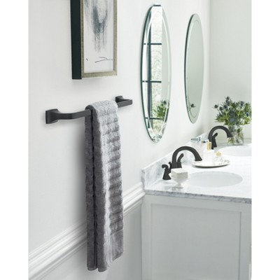 Matte Black 24-Inch Wall Mounted Towel Bar