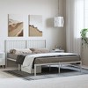 vidaXL White Metal Queen Bed Frame with Headboard, Under-Bed Storage, Heavy-Duty, No Mattress - 3 of 4