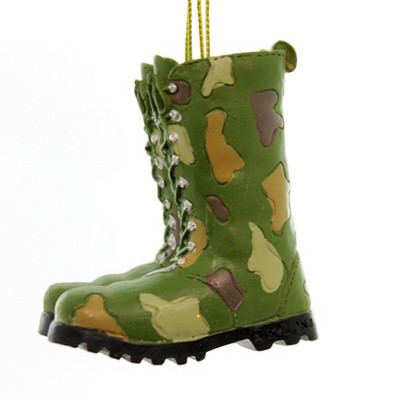 Holiday Ornament 2.75" Fatigue Boots Ornament Military Combat Resin  -  Tree Ornaments