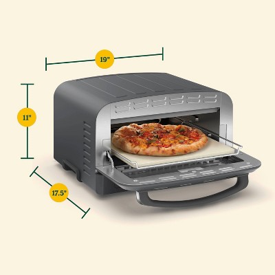 Matte Black Stainless Steel Indoor Electric Pizza Oven