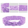 Unique Bargains Cotton Polka Dot Bow Headband Fashion Cute Hair Band for Child 7.7 Inch - 3 of 4