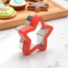 Unique Bargains Biscuit Cutter Large Star Trio Cookie Cutter Hand Washable Stainless Steel Plastic 3.9"x4.1"1.6" 1Pcs - 2 of 4