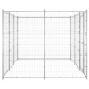 vidaXL Outdoor Dog Kennel Dog Pen Kennel Playpen House Animal Cage for Yard - Silver 129.9" x 86.6" x 70.9" No Roof - 3 of 4