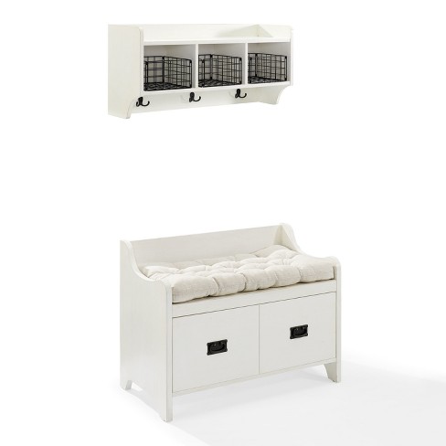 2pc Fremont Entryway Kit Bench And Shelf White Crosley Target
