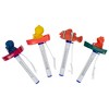 Pool Central Set of 4 White and Orange Baby Floating Swimming Pool Thermometers with Cords 9.5" - 2 of 4