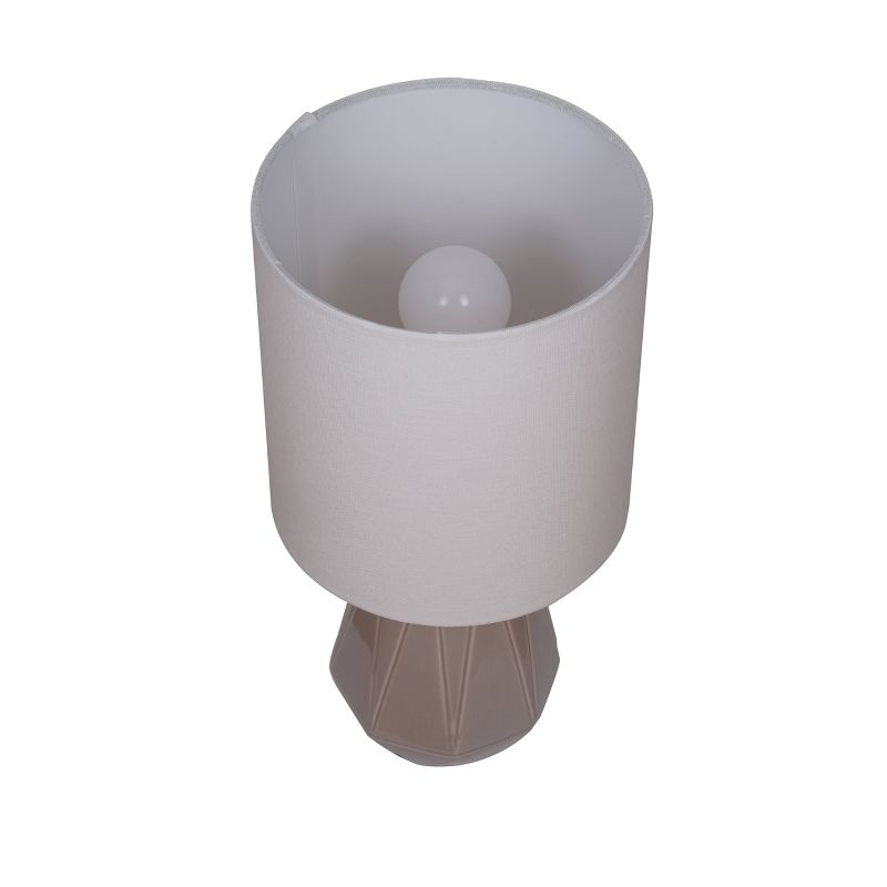 Cresswell Lighting 17&#34; Ceramic Table Lamp White, 3 of 7