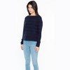 J CASHMERE Women's 100% Pure Cashmere Horizontal Rib Boatneck Raglan Sweater - 3 of 3