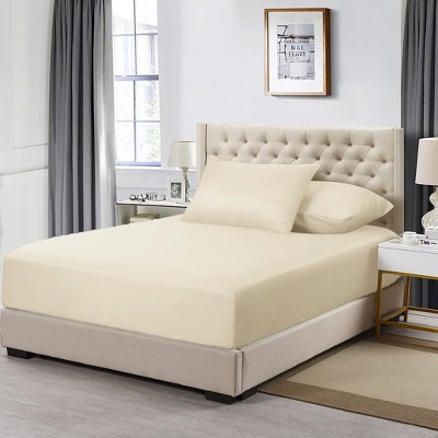 Fitted Sheet Only - Extra Deep Pocket up to 16" No-Pop Off Elastic Bottom Sheets Ultra-Soft Brushed Microfiber - Cotton Passion