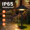 Gigalumi Black Plastic Solar LED Landscape Light , Warm White Waterproof Pathway Light 2-Pack - 3 of 4