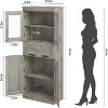 coucheta Storage Cabinet with Doors and Shelves,Tall Bathroom Cabinet with Drawer,Freestanding Floor Pantry Cabinet,for Kitchen, Living Room,Dining - 2 of 4