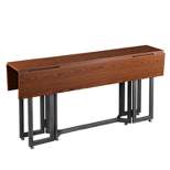 Driness Drop Leaf Dining Table Dark Tobacco - Holly & Martin
