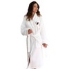 Linum Home Textiles Hotel Collection 100% Turkish Cotton Unisex Waffle Terry Embroidered Bathrobe with Satin Piped Trim - Pumpkin Head - 2 of 4