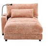 GDFStudio Rilara Modern Chenille Upholstered Recliner Chaise Lounge - 3 of 4