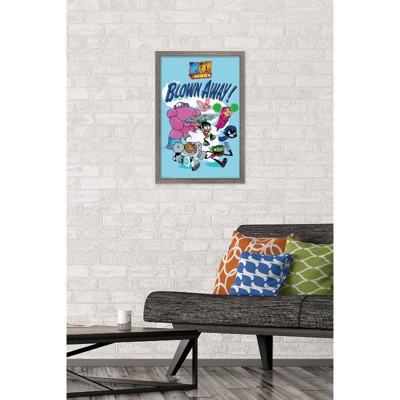 Trends International DC Comics Movie - Teen Titans Go! To The Movies - Blown Away Framed Wall Poster Prints, 2 of 7