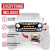AMERICAN MODIFIED Armor Grille Compatible w/ 07-18 Jeep Wrangler JK, Amber LED, Glossy Black - 4 of 4