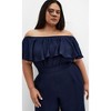 Women's Plus Size Serene Jumpsuit - navy | CITY CHIC - 4 of 4