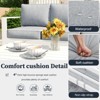 LayinSun 5 Pieces Aluminum Outdoor Patio Furniture Set, Metal Modern Conversation Sofa Set with Coffee Table and Washable Thick Cushions - 4 of 4