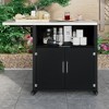 Whisen Versatile Outdoor Cabinet with Folding & Expandable Work Surfaces - Black - 2 of 4