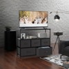 INFURNIC Utility Storage Cabinets 5 Drawer Multi-Functional Tall Dresser Ideal for Organization in Kids Rooms and Beyond, Black, 39.3"*11.8"*31.8" - 2 of 4
