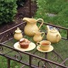 Boston International Embossed Ceramic Cream and Sugar Set, 2-Piece, Honeycomb - 2 of 4