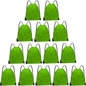Bulk Drawstring Bags for Party Favors, Lightweight Sackpacks for Gym, School Events, Team Sports & Giveaways - 1 of 4
