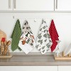 John Ritzenthaler Co. 100% Cotton Kitchen Towels Snowman Forest Pine Tree Absorbent Dish Towels for Drying & Cleaning Soft & Durable (Set of 4) - 3 of 4