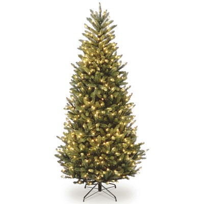 National Tree Company 7ft Natural Fraser Slim Fir Tree with Clear Lights