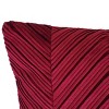 20"x20" Oversize Chevron Square Throw Pillow Red - Edie@Home: Indoor Velvet, Woven, Removable Cover, Hidden Zipper - 2 of 4