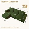XIZZI Upholstered Sectional Sofa with Comfy Chaise Large Deep Seat, Minimalist Modular Couches Sleeper for Living Room Bedroom Apartment Lounge - 2 of 4