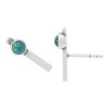 Silpada 'Silver Lining' Sterling Silver Compressed Teal Turquoise Stud Earrings - 2 of 4