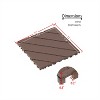 Cesicia 12"x12" Plastic Interlocking Deck Tiles,44 Pack Patio Deck Tiles, All Weather Use, for Poolside Balcony Backyard - 4 of 4