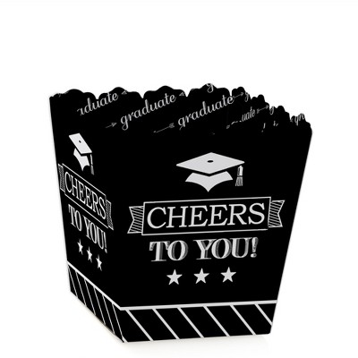 Big Dot of Happiness Graduation Cheers - Party Mini Favor Boxes - Graduation Party Treat Candy Boxes - Set of 12