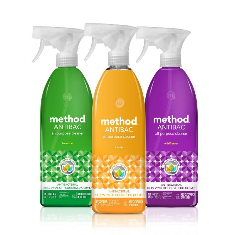 Method Bamboo Cleaning Products Antibacterial Cleaner Spray Bottle - 28 fl oz, 4 of 10