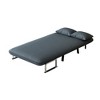 MYINDA 39″ Convertible Chair Bed, Tri-Fold Sofa Bed with Adjustable Backrest & Pillow, Leisure Chaise Lounge Couch for Home & Office,blue - 2 of 4
